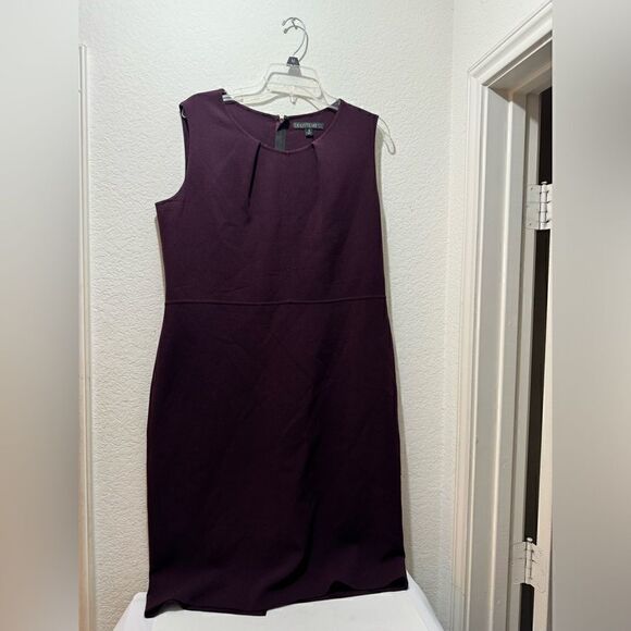 LAFAYETTE 148 Burgundy Wool Dress Size 14 - Picture 1 of 9